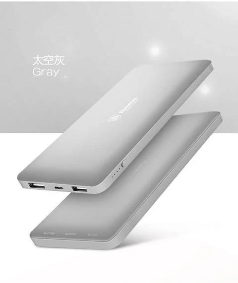 Baseus 10000mAh Dual USB Power Bank Tragbares Handy-Ladegerät Powerbank für iPhone Xiaomi Externe Batterie Poverbank