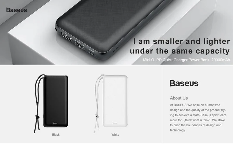 Baseus 20000 mAh Power Bank Für iPhone Huawei Xiaomi mi 20000 mAh USB C PD Aufladen Powerbank Externe Batterie Ladegerät PoverBank