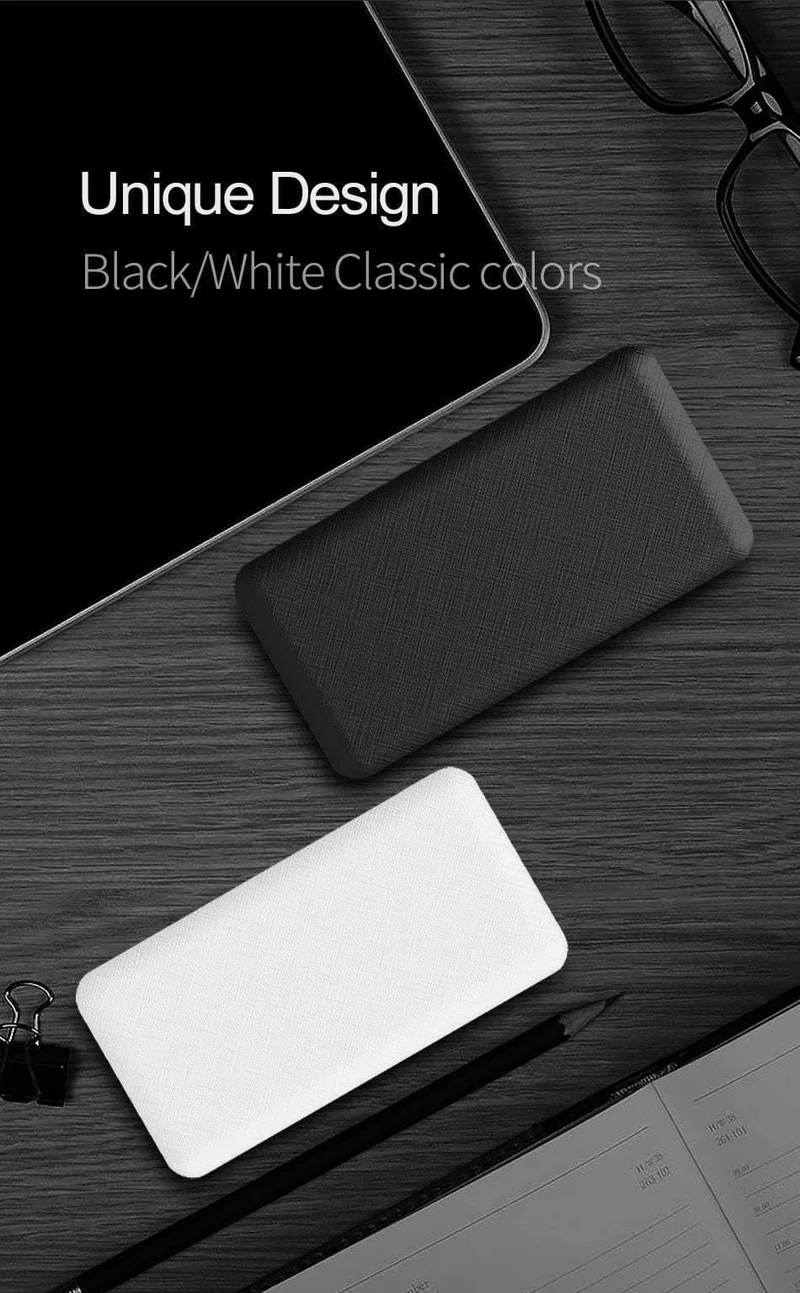 ROCK Slim Powerbank 10000 mAh Tragbar Lade Ultraflaches Powerbank-Backup-Pack für externe Akkus für das iPhone poverbank 10000mah