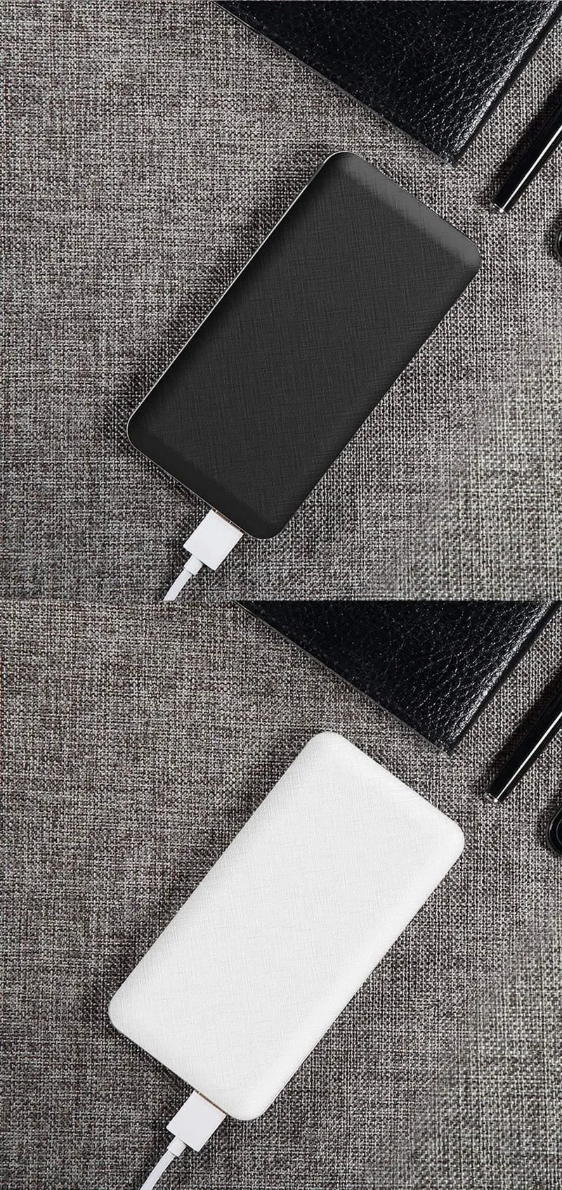 ROCK Slim Powerbank 10000 mAh Tragbar Lade Ultraflaches Powerbank-Backup-Pack für externe Akkus für das iPhone poverbank 10000mah