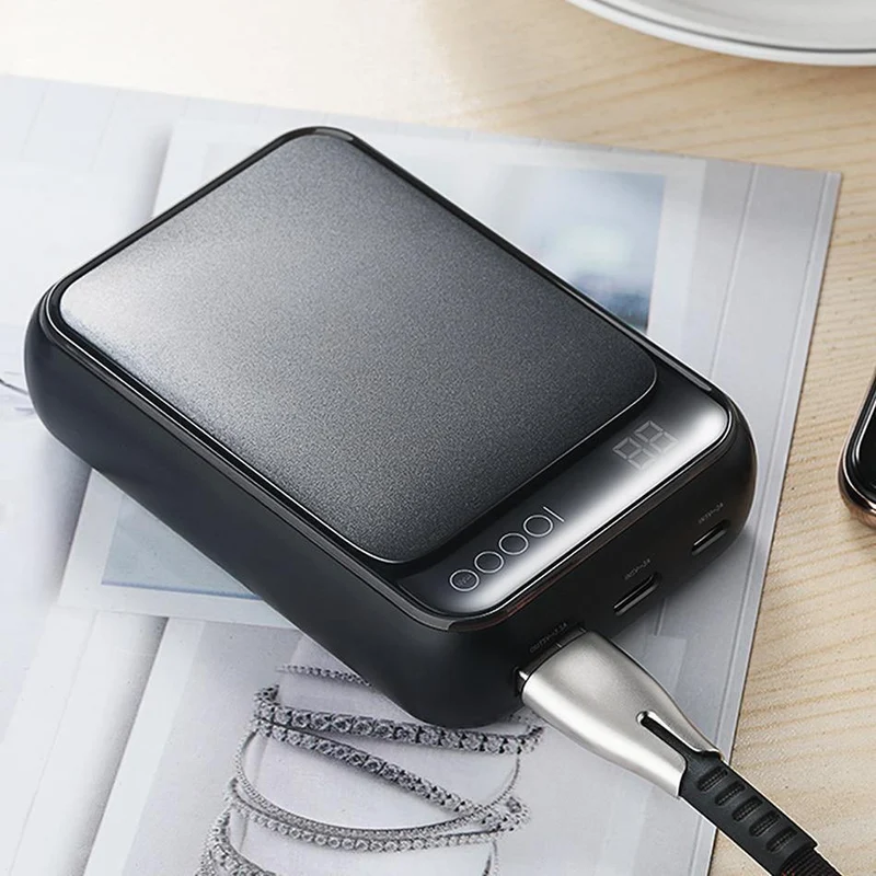 ROCK Led mi ni Power Bank 10000 mAh Tragbarer externer Akku Dünne Poverbank Für iPhone X 8 7 6 Samsung S8 S9 Xiaomi mi power bank