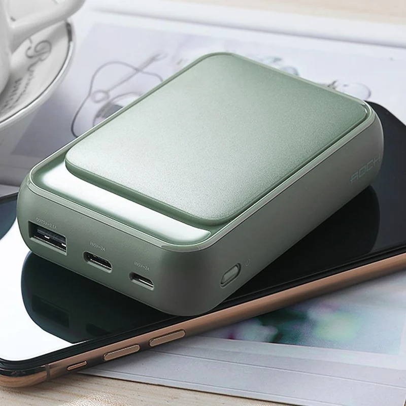 ROCK Led mi ni Power Bank 10000 mAh Tragbarer externer Akku Dünne Poverbank Für iPhone X 8 7 6 Samsung S8 S9 Xiaomi mi power bank