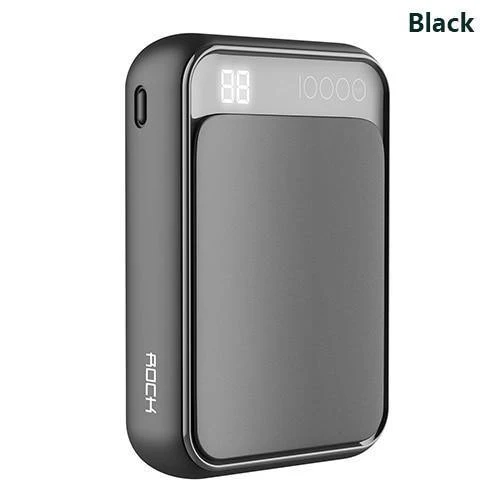 ROCK Led mi ni Power Bank 10000 mAh Tragbarer externer Akku Dünne Poverbank Für iPhone X 8 7 6 Samsung S8 S9 Xiaomi mi power bank