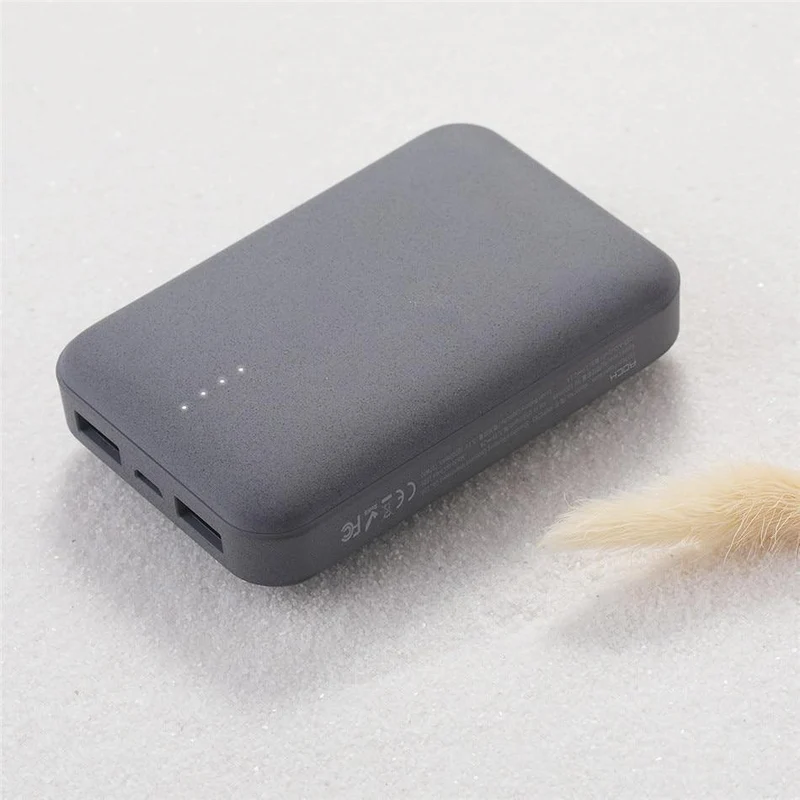 ROCK Mini 10000 mAh Powerbank Tragbarer ultradünner Polymer Powerbank Akku für iPhone SamSung Xiaomi Huawei und mehr