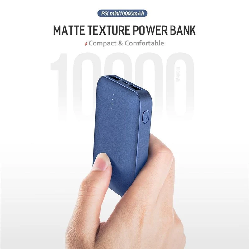 ROCK Mini 10000 mAh Powerbank Tragbarer ultradünner Polymer Powerbank Akku für iPhone SamSung Xiaomi Huawei und mehr