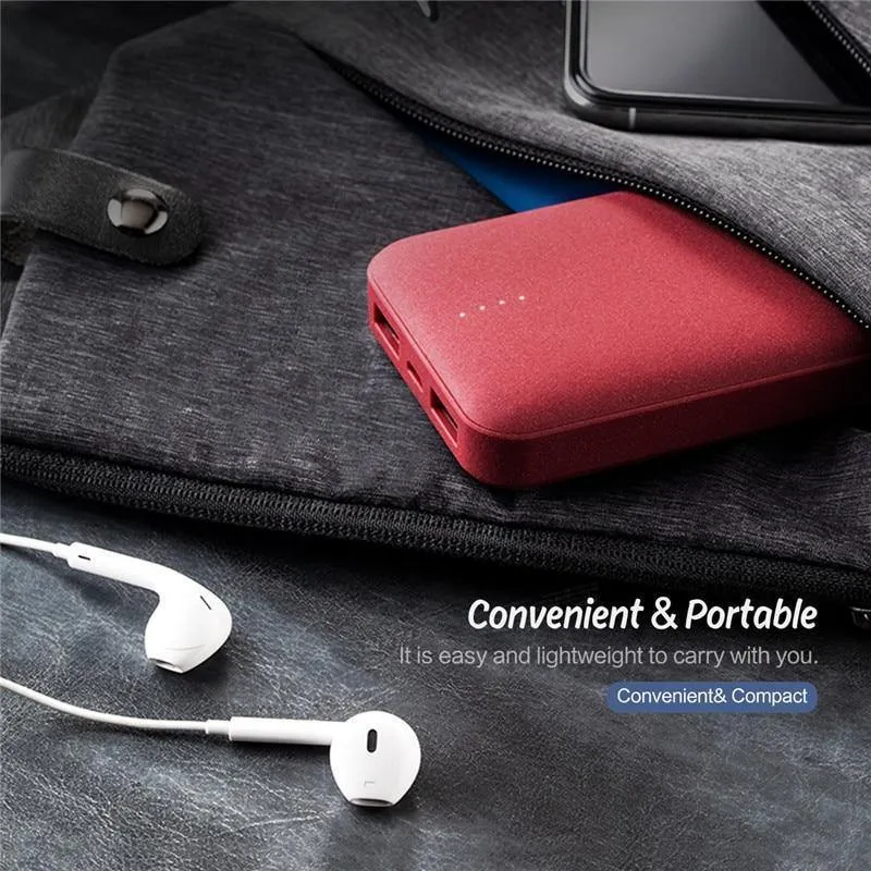 ROCK Mini 10000 mAh Powerbank Tragbarer ultradünner Polymer Powerbank Akku für iPhone SamSung Xiaomi Huawei und mehr