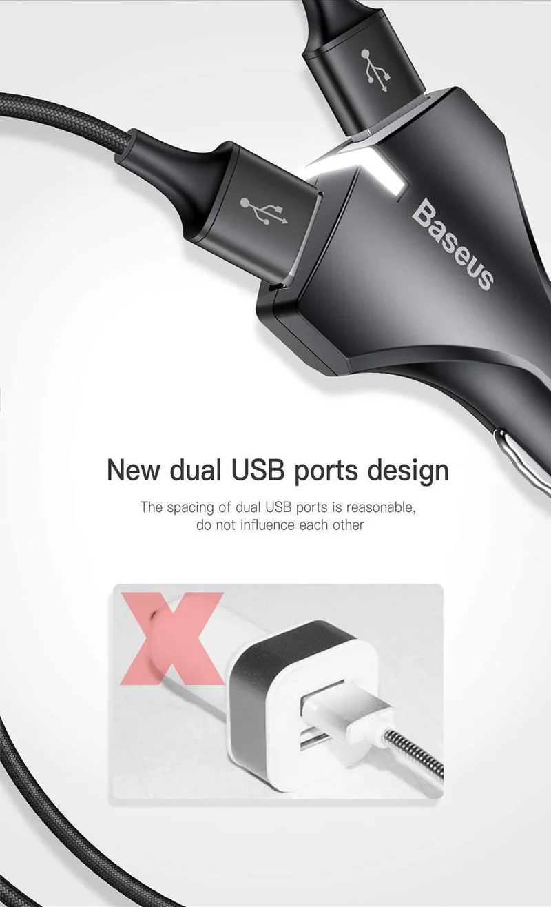 Baseus Quick Charge 3.0 Autoladegerät für Samsung Schnellladegerät QC 3.0 USB-Handyladegerät für Huawei Xiaomi Schnellladen