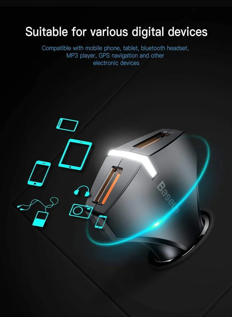 Baseus Quick Charge 3.0 Autoladegerät für Samsung Schnellladegerät QC 3.0 USB-Handyladegerät für Huawei Xiaomi Schnellladen