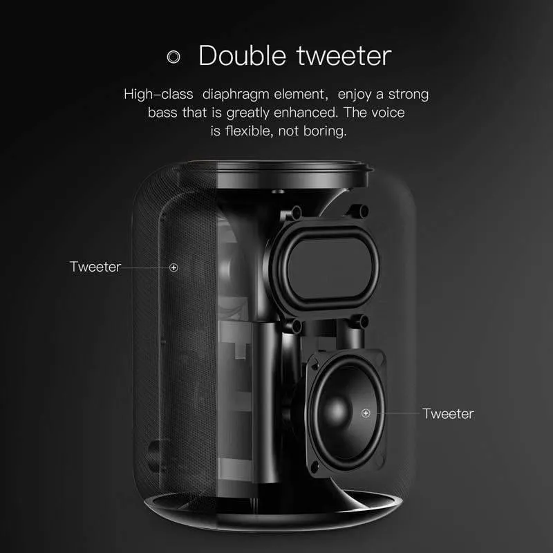 Baseus E50 24W Bluetooth-Lautsprecher mit kabelloser Ladefunktion, kabelloser Qi-Ladelautsprecher für iPhone X, Samsung, Xiaomi, Huawei