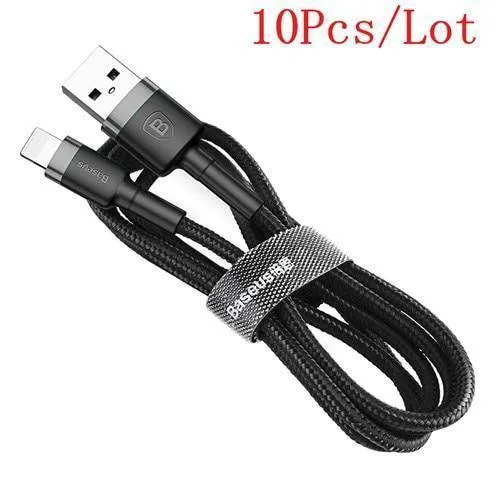 Baseus 10 Teile/los USB Kabel für iPhone Kabel X 8 7 6 6s 5 5s Schnelle Ladekabel mobile telefon Ladegerät Kabel Adapter USB Datenkabel