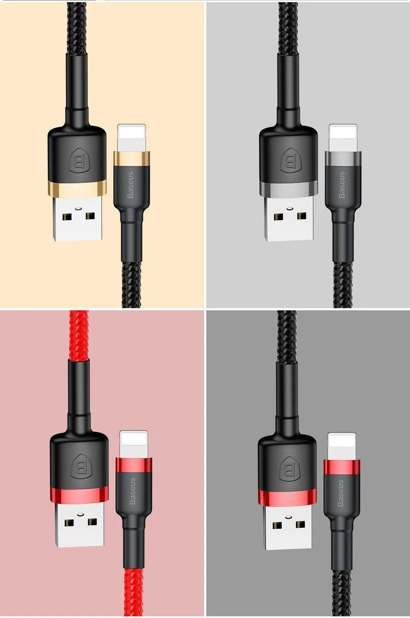 Baseus 10 Teile/los USB Kabel für iPhone Kabel X 8 7 6 6s 5 5s Schnelle Ladekabel mobile telefon Ladegerät Kabel Adapter USB Datenkabel