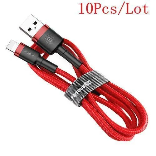 Baseus 10 Teile/los USB Kabel für iPhone Kabel X 8 7 6 6s 5 5s Schnelle Ladekabel mobile telefon Ladegerät Kabel Adapter USB Datenkabel