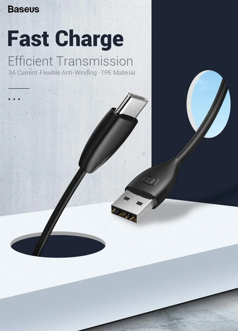 Baseus Micro USB Typ C Kabel für Samsung Xiaomi Redmi Telefon Datenkabel Schnellladekabel 2A USB Ladekabel