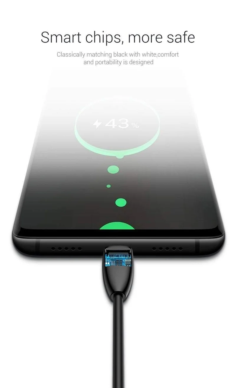 Baseus Micro USB Typ C Kabel für Samsung Xiaomi Redmi Telefon Datenkabel Schnellladekabel 2A USB Ladekabel