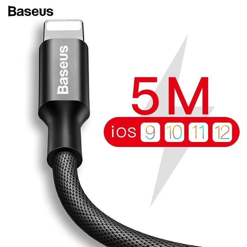 USB-Kabel für iPhone, Baseus-Schnellladekabel für iPhone XS Max XR X 8 7 6 6S 5 5S iPad-Kabel-Handykabel