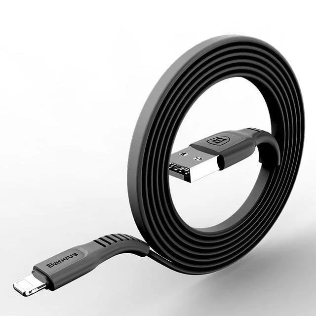 Baseus Flaches USB-Kabel für iPhone XS Max XR X 8 7 6 6s Plus 5 5s se iPad Mini Schnelldaten-Ladekabel Handykabel