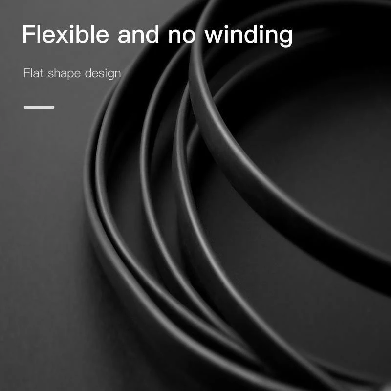 Baseus Flaches USB-Kabel für iPhone XS Max XR X 8 7 6 6s Plus 5 5s se iPad Mini Schnelldaten-Ladekabel Handykabel