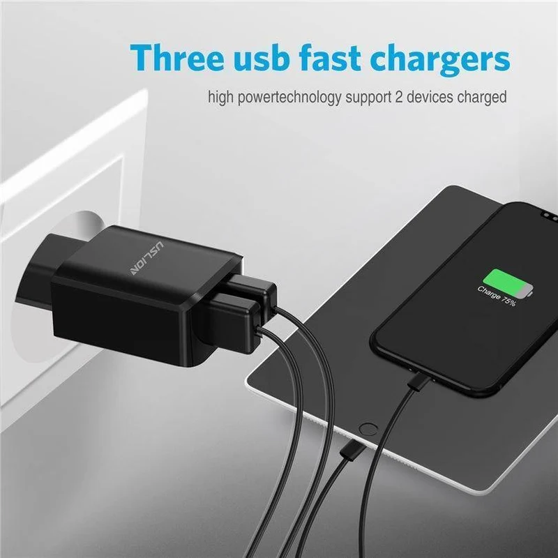 USLION USB Ladegerät 5V2A EU Stecker Reise Ladung für iPhone Samsung Xiaomi Tablet Universal Wand Adapter Smart Handy Ladegerät