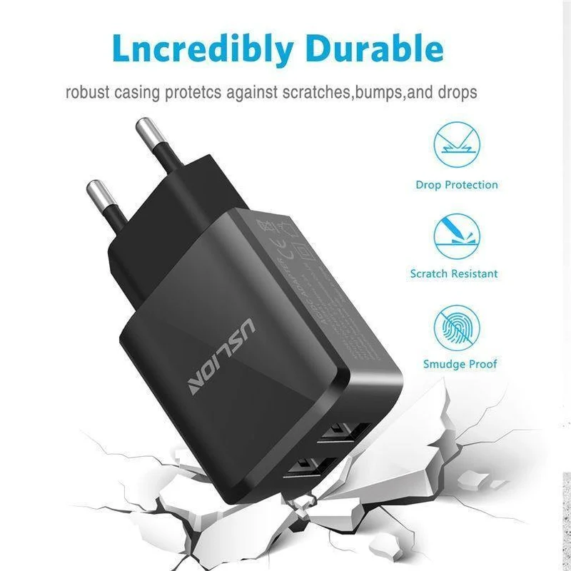 USLION USB Ladegerät 5V2A EU Stecker Reise Ladung für iPhone Samsung Xiaomi Tablet Universal Wand Adapter Smart Handy Ladegerät