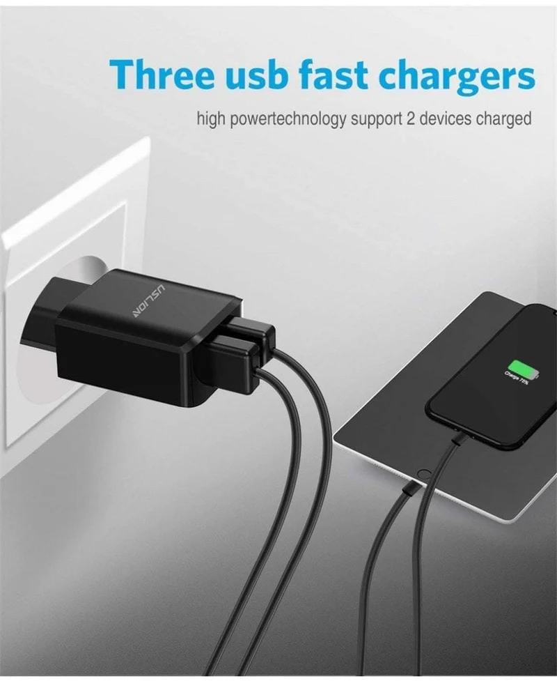 USLION USB Ladegerät 5V2A EU Stecker Reise Ladung für iPhone Samsung Xiaomi Tablet Universal Wand Adapter Smart Handy Ladegerät