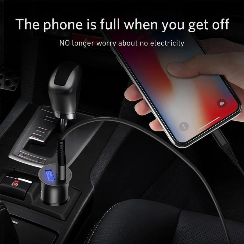 USLION USB-Autoladegerät für iPhone 7 8 XS MAX XR Mini Dual USB-Schnellladeadapter für das Auto zum Aufladen von Mobiltelefonen für Samsung Xiaomi