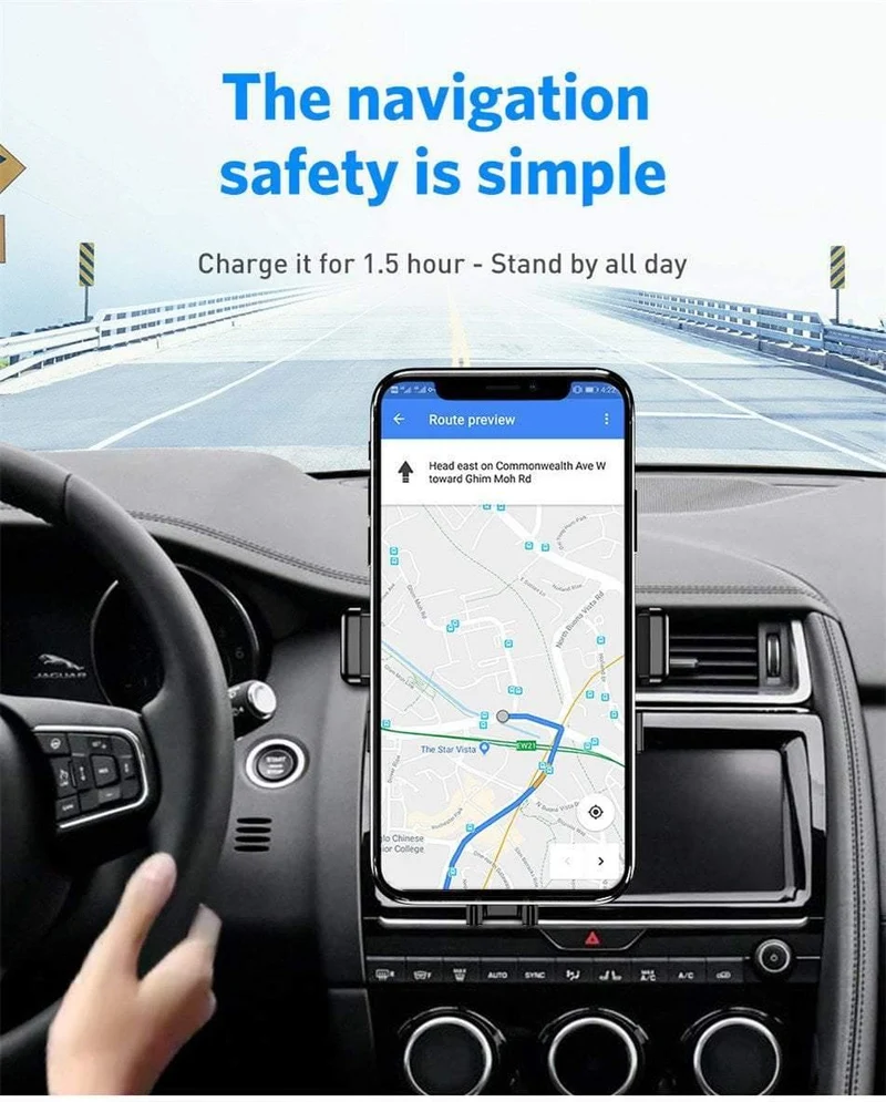 USLION Qi Auto-Drahtlosladegerät für iPhone XR XS MAX X 8 7 Samsung Xiaomi Huawei Schnelle drahtlose Ladehalterung Autotelefonhalter