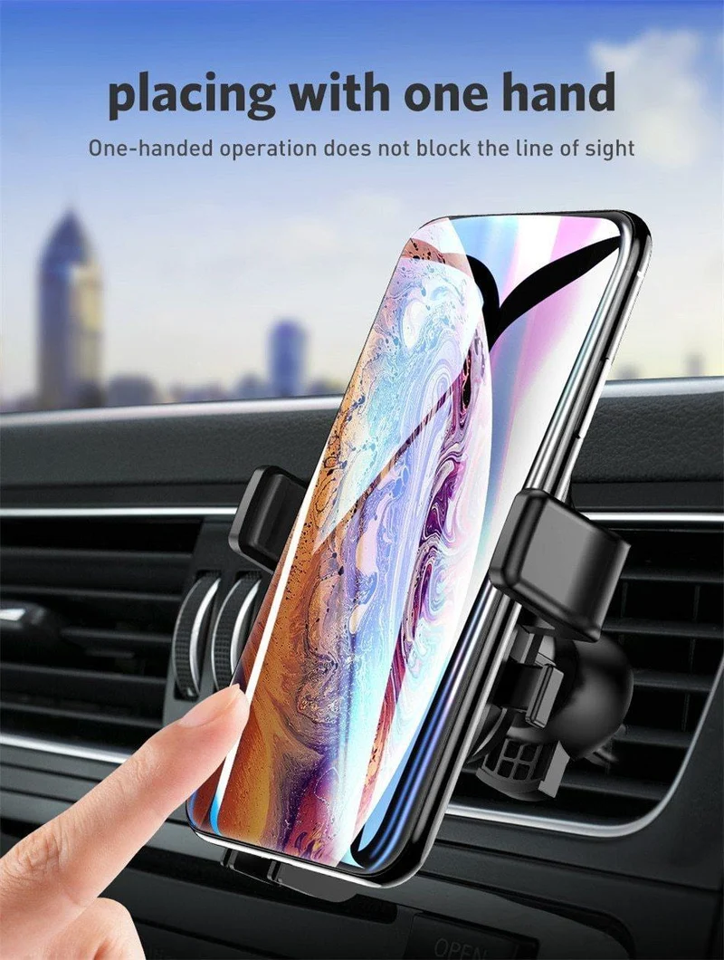 USLION Qi Auto-Drahtlosladegerät für iPhone XR XS MAX X 8 7 Samsung Xiaomi Huawei Schnelle drahtlose Ladehalterung Autotelefonhalter