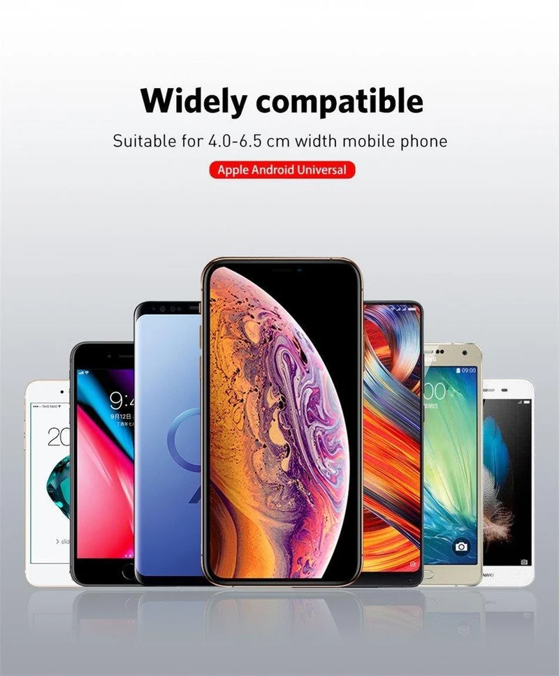 USLION Autohalterung Qi Wireless-Ladegerät für iPhone 7 8 XS MAX XR 10W schnelles kabelloses Laden Autotelefonhalter für Samsung Note 9 S9