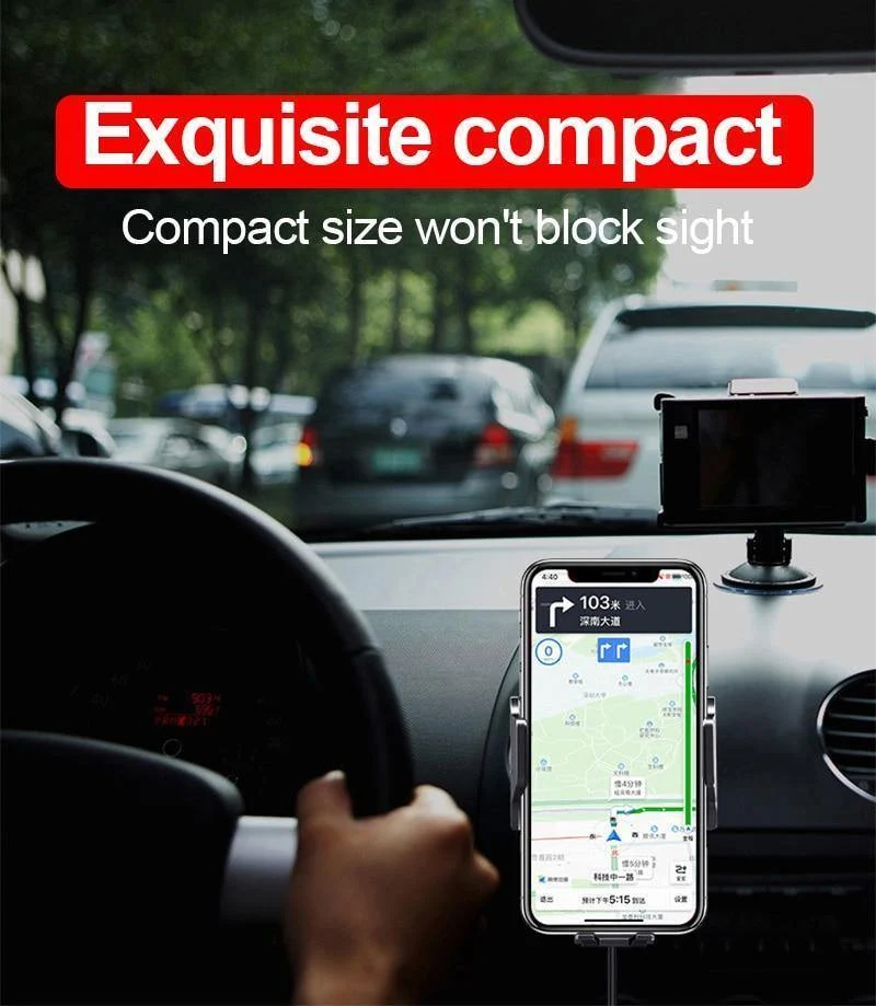 TOMKAS Qi Kabelloses Autoladegerät Infrarot-Sensor Schnellladegerät Kabelloses Aufladen für Telefon Automatische Induktion Kabelloses Autoladegerät