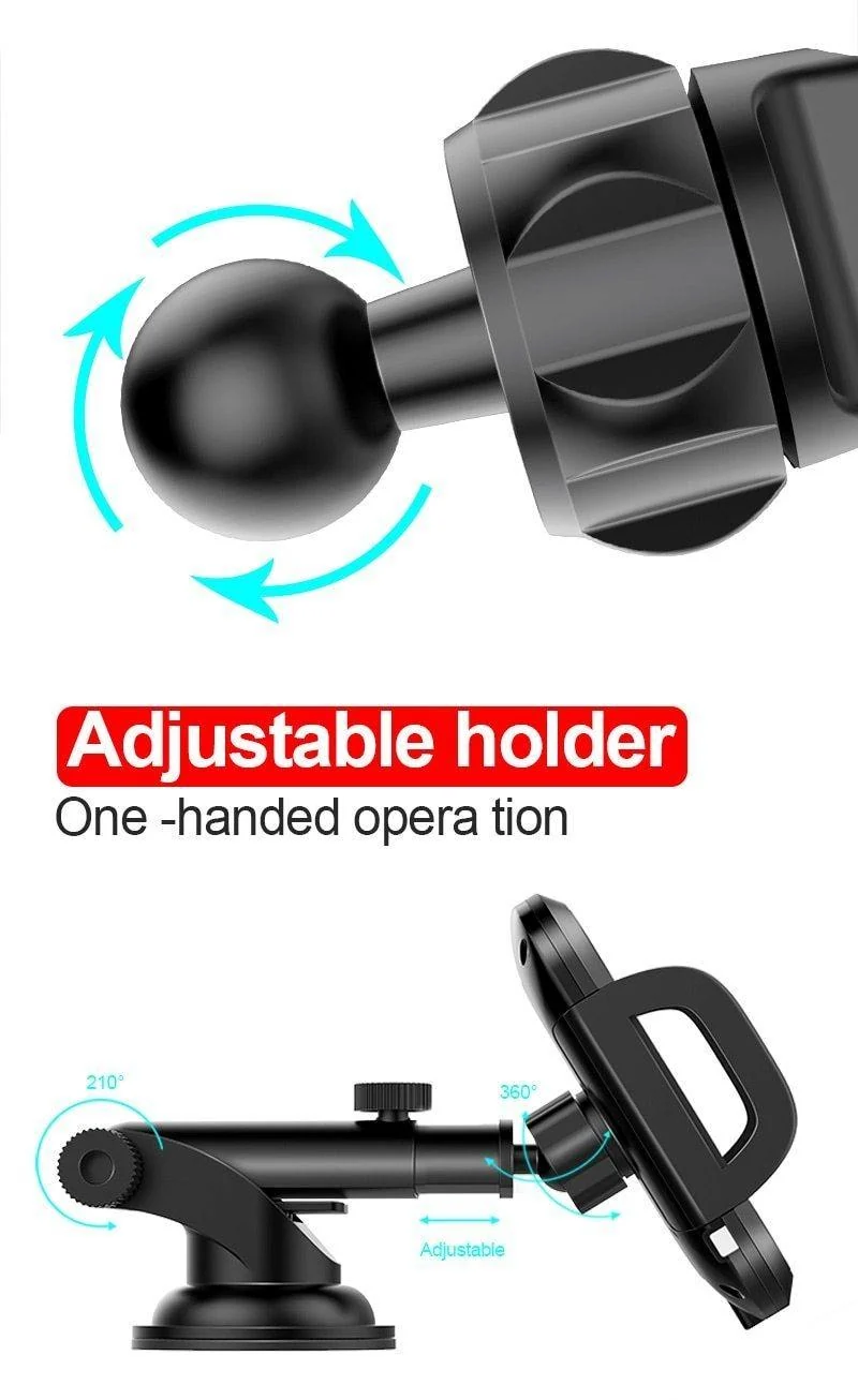 TOMKAS Qi Kabelloses Autoladegerät Infrarot-Sensor Schnellladegerät Kabelloses Aufladen für Telefon Automatische Induktion Kabelloses Autoladegerät
