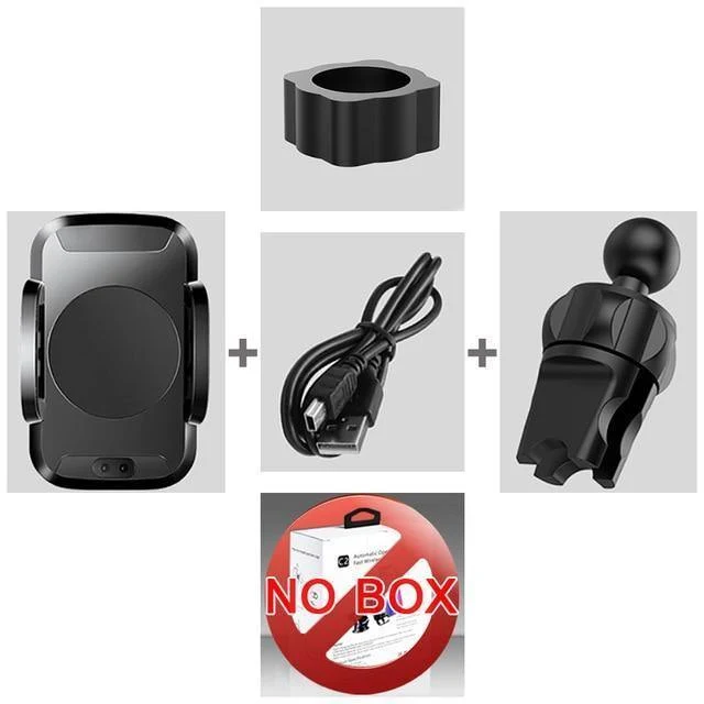 TOMKAS Qi Kabelloses Autoladegerät Infrarot-Sensor Schnellladegerät Kabelloses Aufladen für Telefon Automatische Induktion Kabelloses Autoladegerät