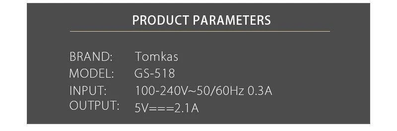 Tomkas Universal-USB-Ladegerät für Handys, Reise-Schnellladefunktion, EU-Stecker, Wandladegerät, USB-Adapter für Handy-Ladegerät, NEUER SYLE