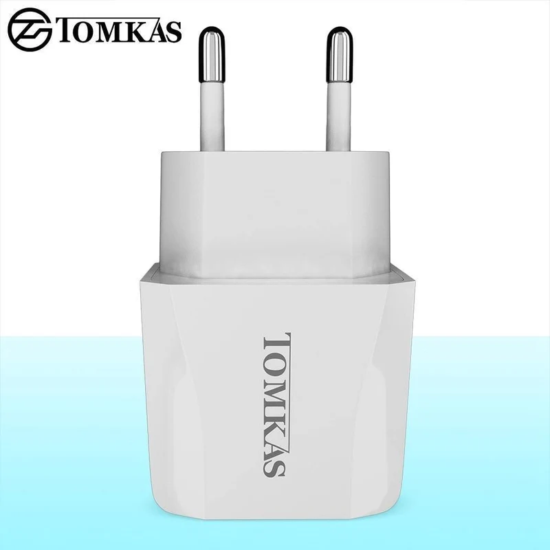 Tomkas Universal-USB-Ladegerät für Handys, Reise-Schnellladefunktion, EU-Stecker, Wandladegerät, USB-Adapter für Handy-Ladegerät, NEUER SYLE