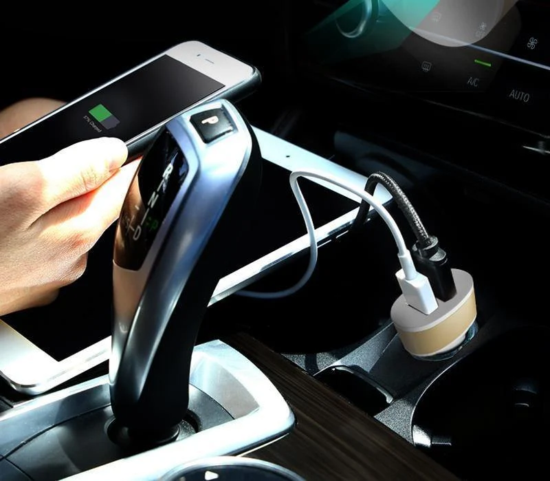 Tomkas Autoladegerät, universelles Dual-Port-USB-Autoladegerät, Handy, 5V2.1A-Ladegerät, USB-Adapter für Samsung, Xiaomi, schnelles Aufladen