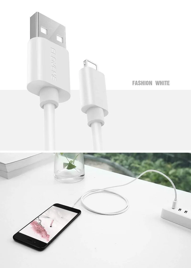 FLOVEME Für iPhone 7 Blitz Kabel USB Lade für iPhone Kabel Handy Ladegerät Kabel Für iPhone 5s 6 7 8 X iPad Air 2