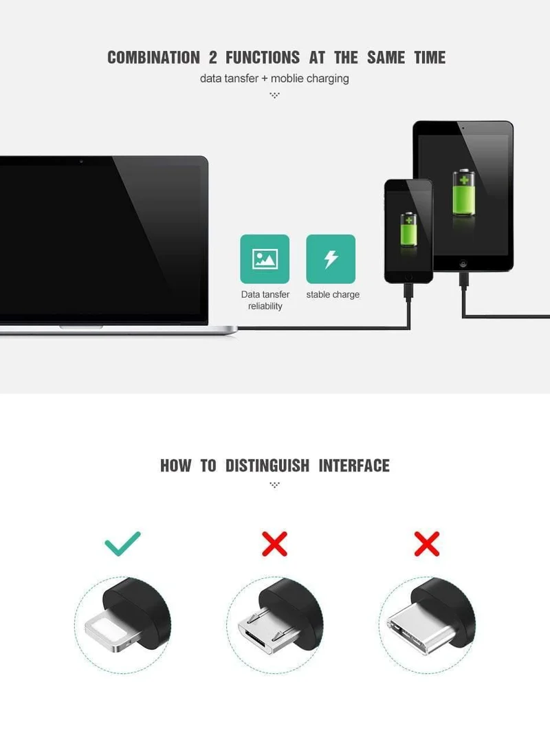 FLOVEME Für iPhone 7 Blitz Kabel USB Lade für iPhone Kabel Handy Ladegerät Kabel Für iPhone 5s 6 7 8 X iPad Air 2
