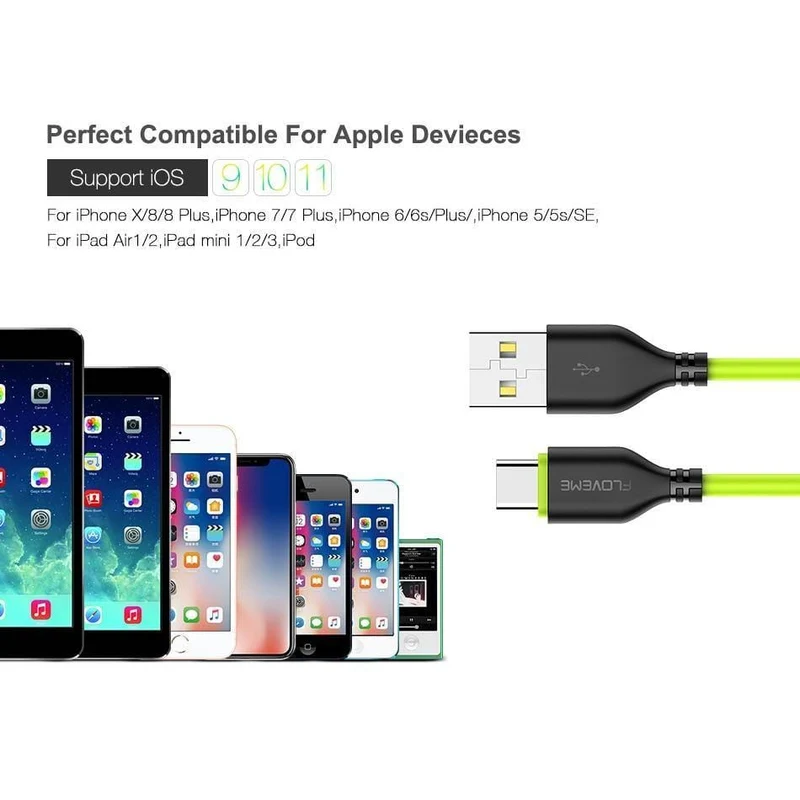 FLOVEME USB Kabel für iPhone 7 8X2.2 EINE Lade Sync 0.3 m 1m Handy Kabel Für Apple iPhone 10 6 7 8 Plus 5s Ladegerät Cabo