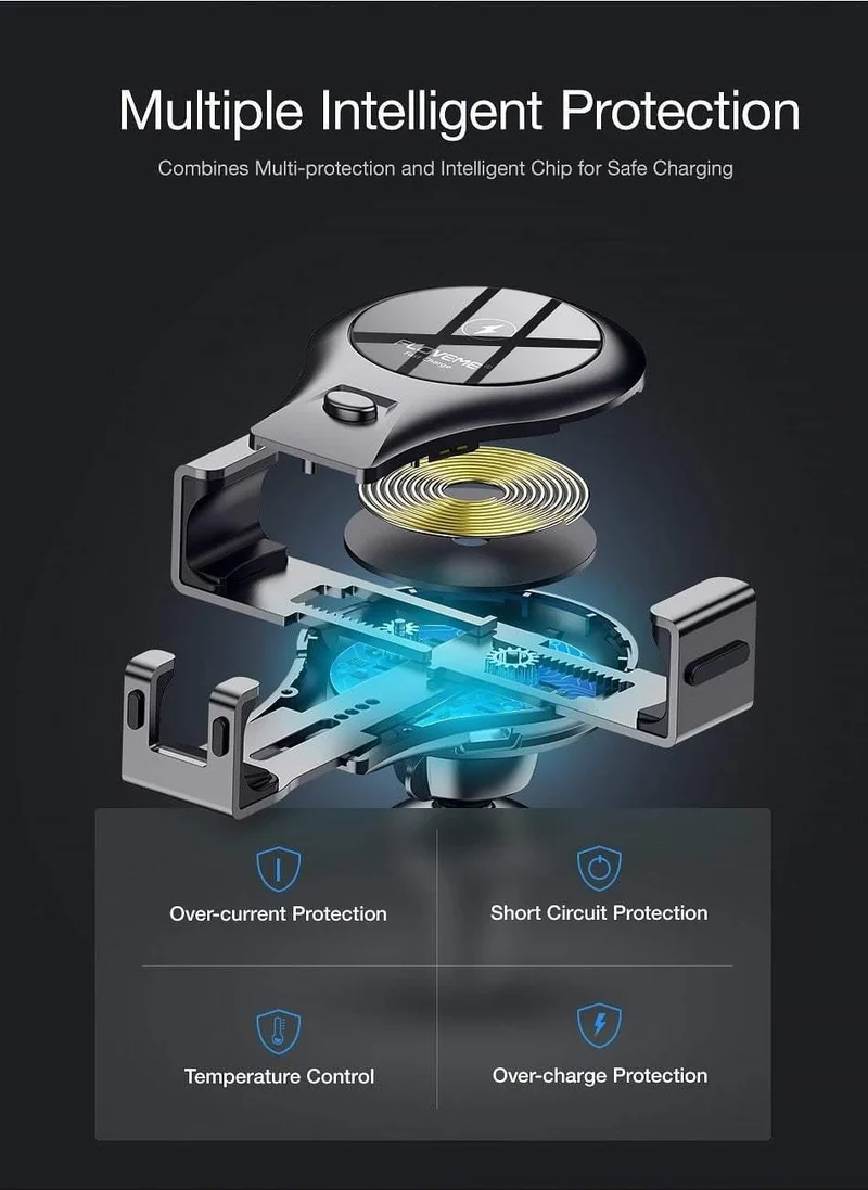 FLOVEME 10W Qi Auto-Wireless-Ladegerät für iPhone X 8 Samsung S8 S9 Schnelles kabelloses Laden Schwerkraft-Autohalterung Telefonhalter Ladegerät