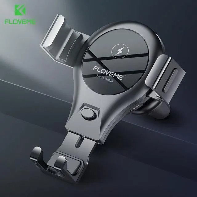 FLOVEME 10W Qi Auto-Wireless-Ladegerät für iPhone X 8 Samsung S8 S9 Schnelles kabelloses Laden Schwerkraft-Autohalterung Telefonhalter Ladegerät