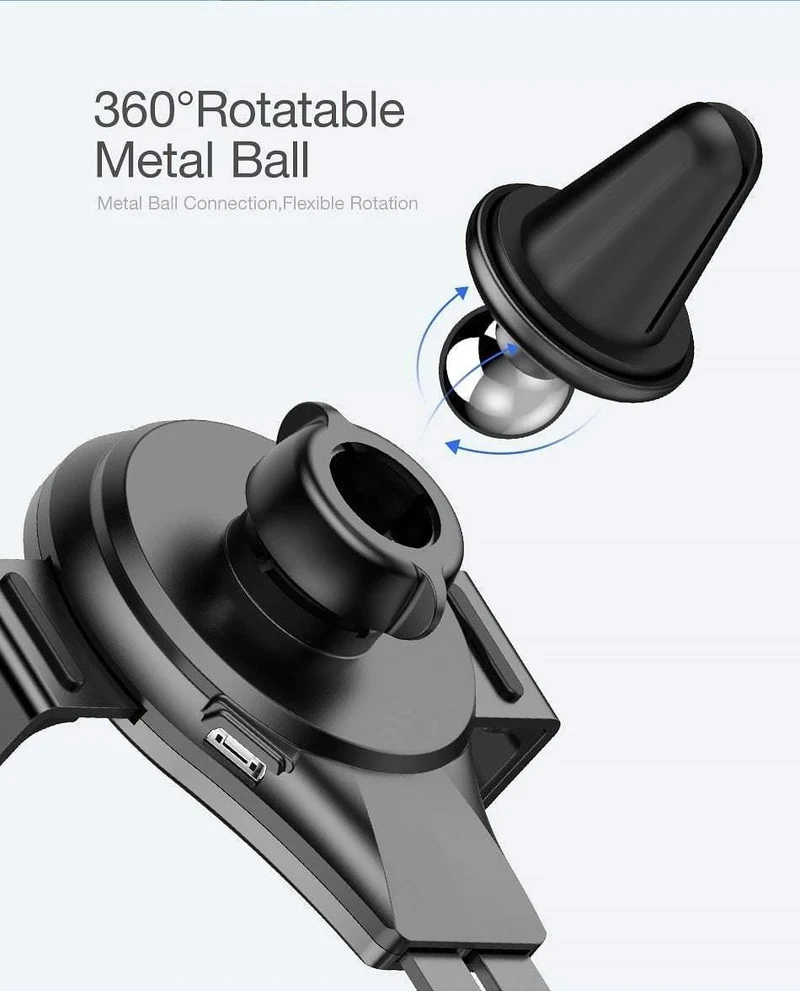 FLOVEME 10W Qi Auto-Wireless-Ladegerät für iPhone X 8 Samsung S8 S9 Schnelles kabelloses Laden Schwerkraft-Autohalterung Telefonhalter Ladegerät