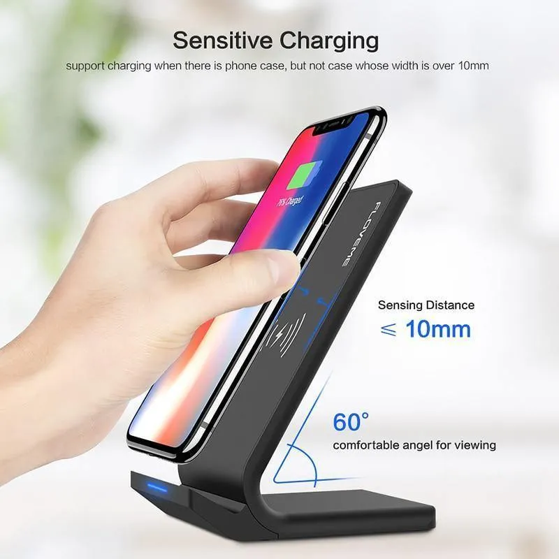 FLOVEME 5V/2A Drahtlose Ladegerät Für Samsung Galaxy S8 S7 S10 Hinweis 8 9 Qi Drahtlose Lade Dock für iPhone X 8 XS MAX USB Ladegerät
