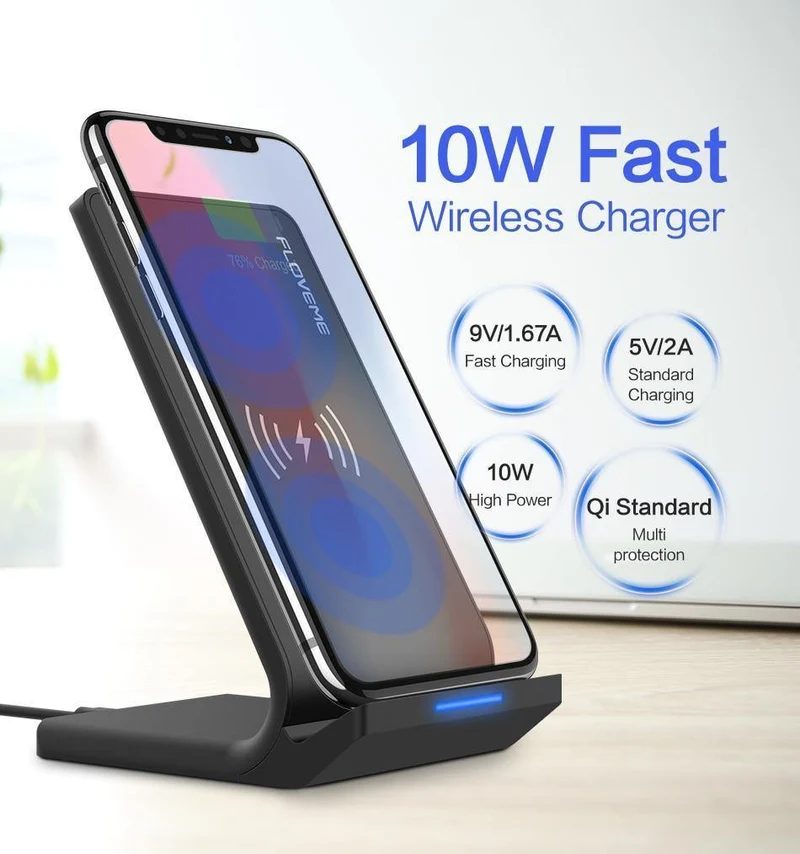 FLOVEME 5V/2A Drahtlose Ladegerät Für Samsung Galaxy S8 S7 S10 Hinweis 8 9 Qi Drahtlose Lade Dock für iPhone X 8 XS MAX USB Ladegerät