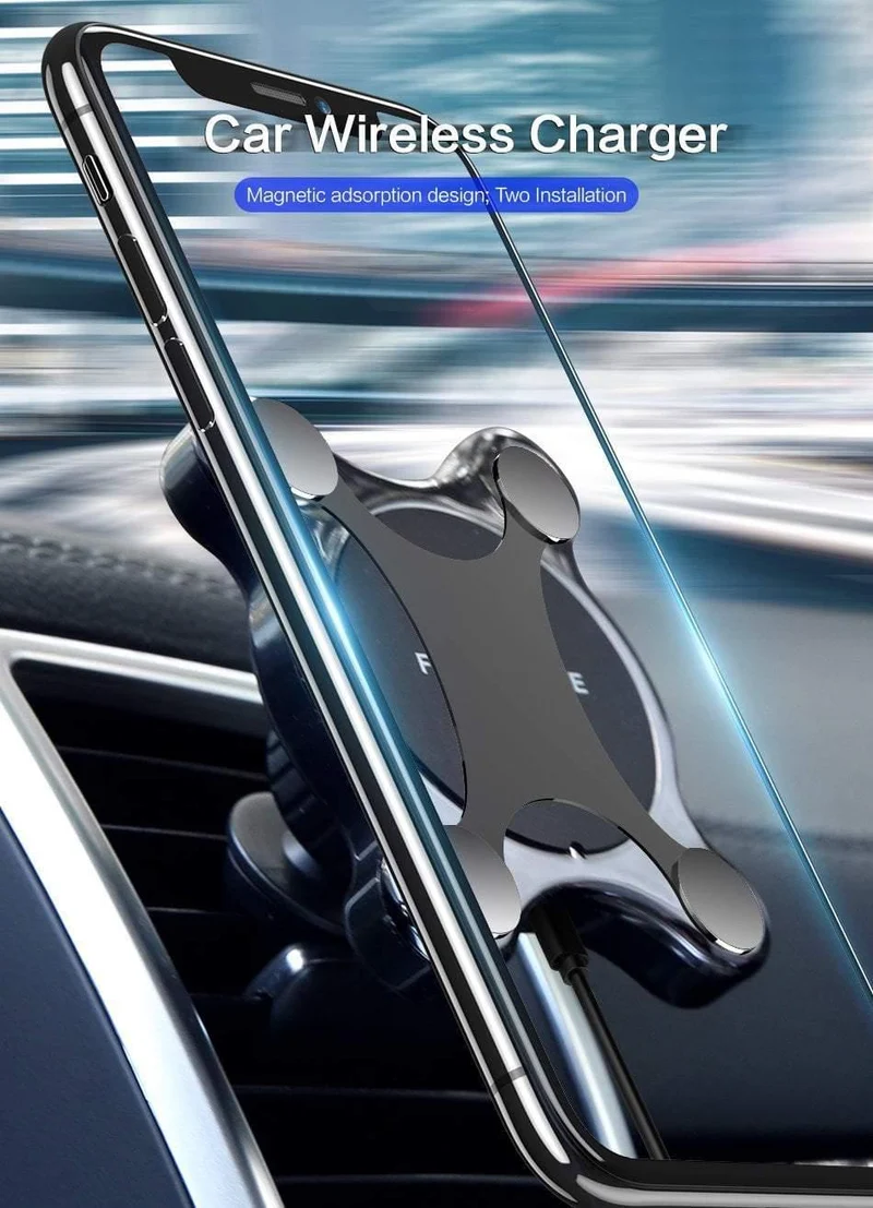 FLOVEME Auto Qi Wireless Ladegerät für iPhone X XS MAX Schnellladegerät Magnetischer Autotelefonhalter für Samsung Galaxy S9 S8 Plus Note 9