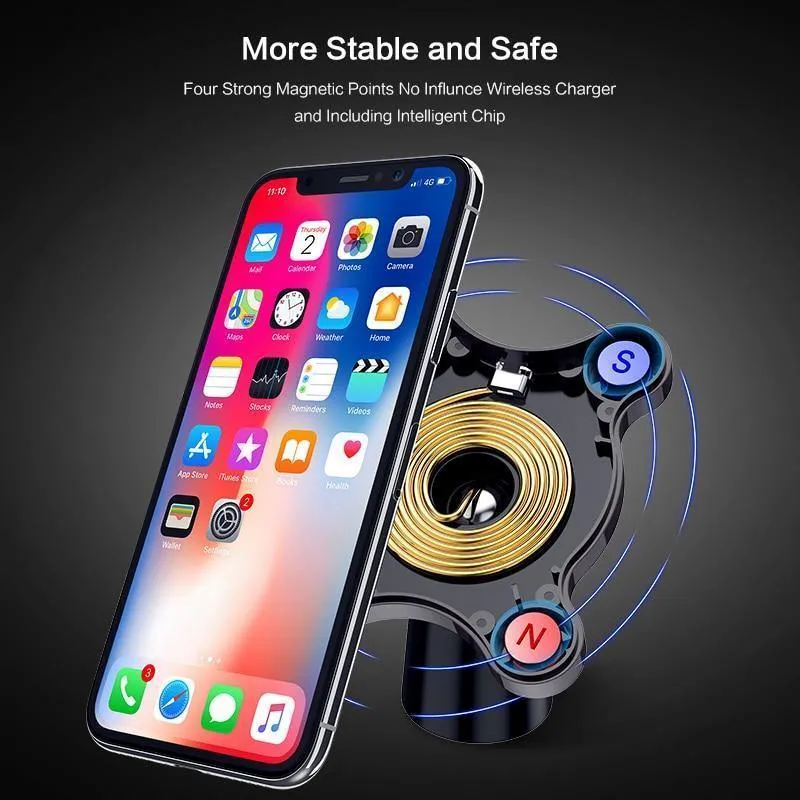 FLOVEME Auto Qi Wireless Ladegerät für iPhone X XS MAX Schnellladegerät Magnetischer Autotelefonhalter für Samsung Galaxy S9 S8 Plus Note 9