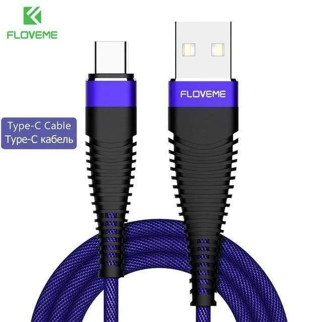 FLOVEME USB Typ C Kabel Für Samsung Galaxy S9 S8 Plus Note 8 Hochfestes USB C Kabel Für Nokia 8 7 Plus P10 Telefon Ladegerät Cabo
