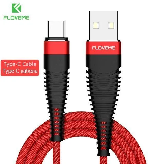 FLOVEME USB Typ C Kabel Für Samsung Galaxy S9 S8 Plus Note 8 Hochfestes USB C Kabel Für Nokia 8 7 Plus P10 Telefon Ladegerät Cabo