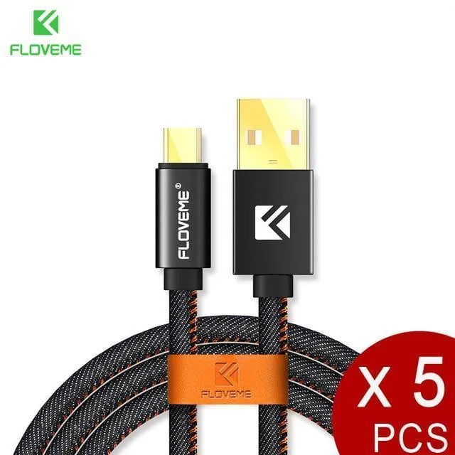 FLOVEME 5 Teile/los Original Micro USB Kabel 2.1 EINE Schnelle Ladegerät Daten Sync 30cm 1m 2m Telefon Kabel für Samsung Xiaomi LG Android Cabo