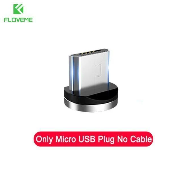 FLOVEME LED Magnetisches Micro-USB-Kabel 1M Geflochtenes 5V/2A Magnet-Ladetelefonkabel für Samsung Galaxy S6 S7 Edge Xiaomi Redmi 4X
