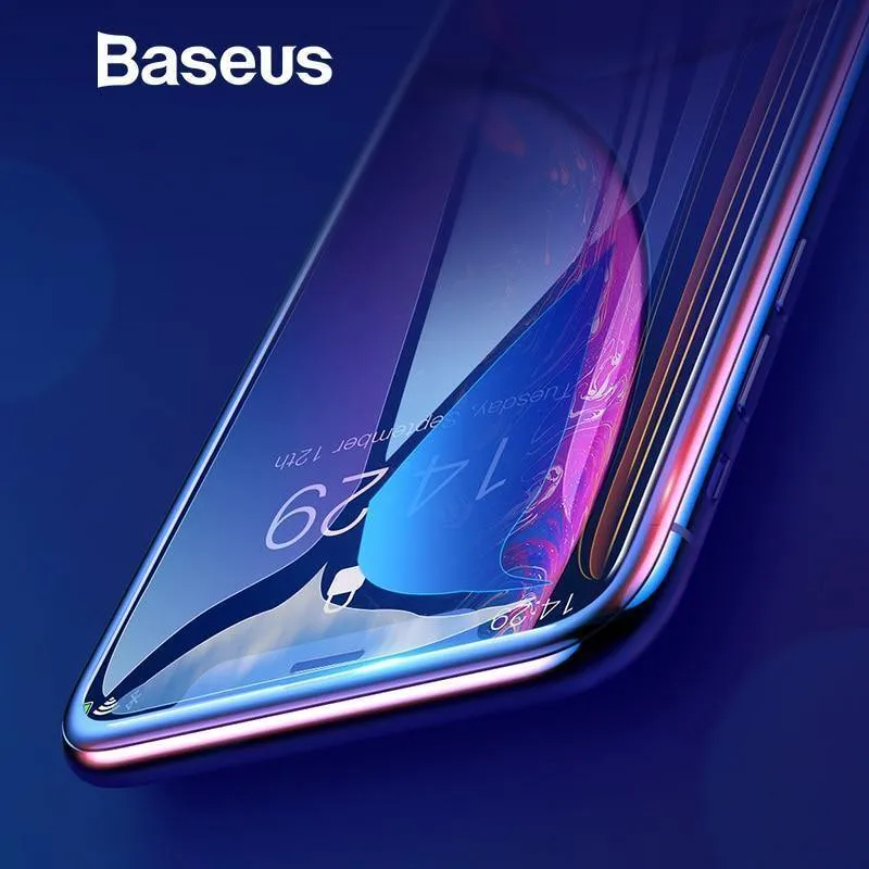 Baseus 0.3 mm vollständige Abdeckung aus gehärtetem Glas für iPhone Xs Xs Max XR 2018 Displayschutzfolie dünnes Schutzglas für iPhone X Xs XR