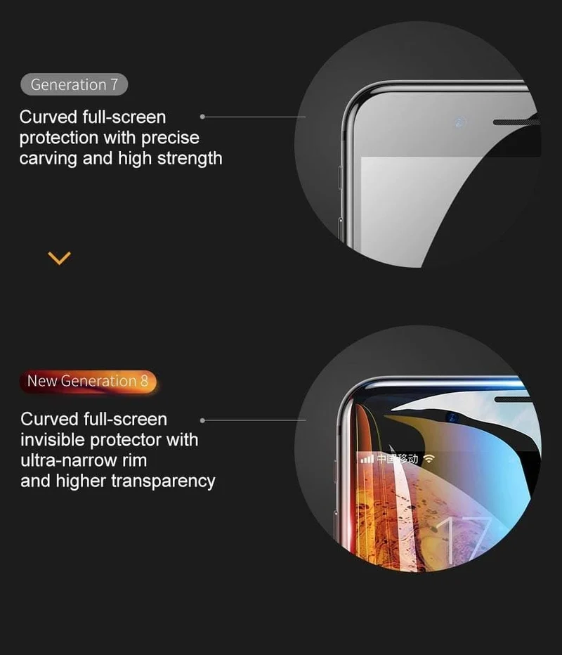 Baseus Universal-Schutzglas für iPhone 7 8 6 6s Displayschutz 3D Volle Abdeckung aus gehärtetem Glas für iPhone 6 7 8 Plus